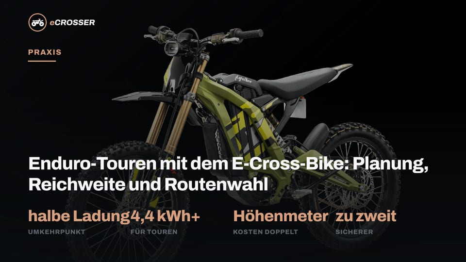 Enduro-Touren mit dem E-Cross-Bike: Planung, Reichweite und Routenwahl