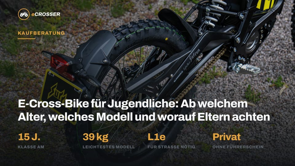 E-Cross-Bike für Jugendliche: Ab welchem Alter, welches Modell und worauf Eltern achten