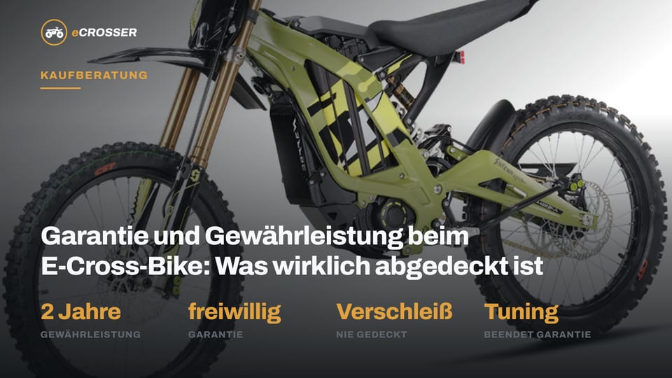 Garantie und Gewährleistung beim E-Cross-Bike: Was wirklich abgedeckt ist