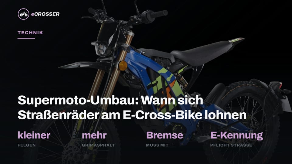 Supermoto-Umbau: Wann sich Straßenräder am E-Cross-Bike lohnen