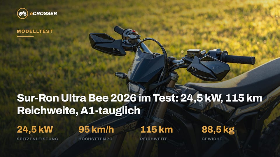 Sur-Ron Ultra Bee 2026 im Test: 24,5 kW, 115 km Reichweite, A1-tauglich