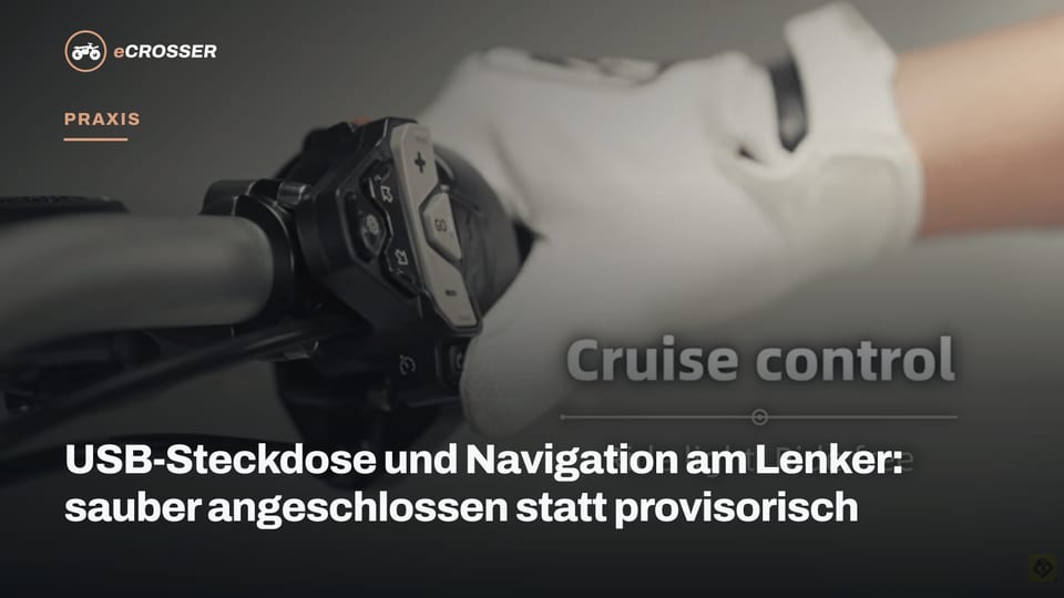 USB-Steckdose und Navigation am Lenker: sauber angeschlossen statt provisorisch
