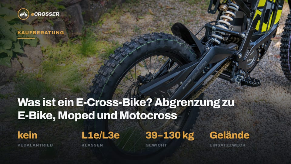 Was ist ein E-Cross-Bike? Abgrenzung zu E-Bike, Moped und Motocross